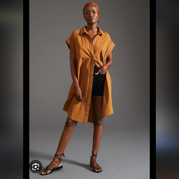 Anthropologie Dresses & Skirts - Anthropologie Maeve Brown Button Down Dress